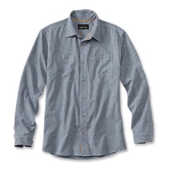 Orvis Tech Chambray Work Shirt - Picture 1 of 6